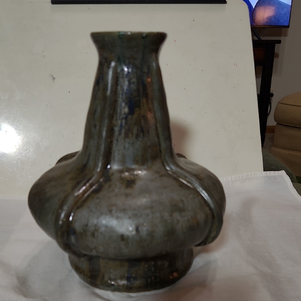 Artisan Glazed Vase in Rich Earth Tones